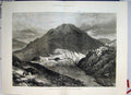 Original Old Antique Print Acropolis Mycenze Mountainous View 1877 Victorian