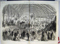Original Old Antique Print Horticultural Botantical Exhibition London 1866 19th