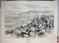 Original Old Antique Print War In Asia Battle Jahnilar Telescope 1877 Victorian