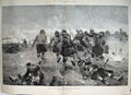 Original Old Antique Print Battle Tel-El-Kebir Charge Bayonets Point 1882 19th
