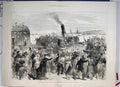 Original Old Antique Print 1879 Zulu War Reinforcement Rifles Tibury Victorian