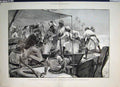 Old Antique Print 1889 Blockade Coast Africa Overhauling Papers Dhow Boat 19th