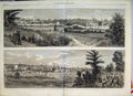 Old Antique Print War America Petersburgh General Lee Head-Quarters 1864 19th