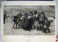 Original Old Antique Print Sole Survivor Storm Children Rain 1876 Fine Art 19th