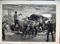 Old Antique Print Battery Hms Alexandria Action 1882 Bombardment Sketch 19th