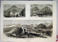 Old Antique Print Ruins Excavations Acropolis Mycene Greece 1877 Sketches 19th