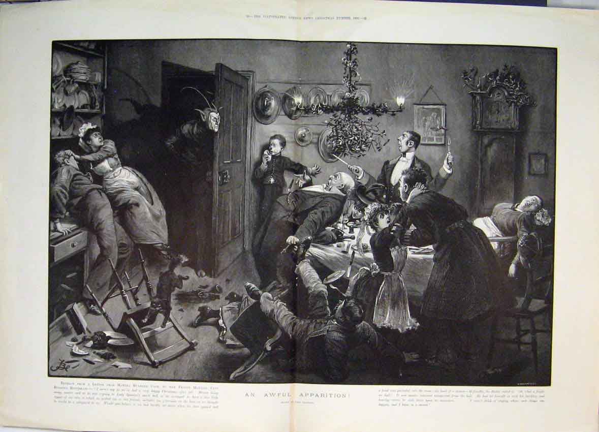 Original Old Antique Print Scene Martha Mulbeer Cook Matilda Jane Huggins 1894
