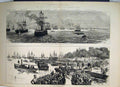 Old Antique Print War Egypt1882 British Fleet Ironclad Port Said Ismailia 19th