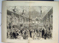 Original Old Antique Print 1876 Royal Visit City Ball Guildhall Prince Wales