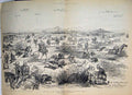 Original Old Antique Print 1884 War Soudan Battle Tamasi Tending Wounded Horses