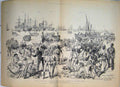 Old Antique Print 1884 War Soudan Disembarking Baker Pasha Trinkitat Ship 19th