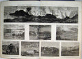 Old Antique Print 1886 Volcanic Eruption Mount Tarawera New Zealand View 19th