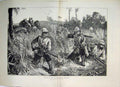 Original Old Antique Print War Egypt 1882 Mounted Infantry Skirmishing Rifles