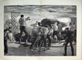 Original Old Antique Print 1882 War Battery Cannon H.M.S Alexandria Ship Action