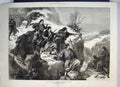 Original Old Antique Print War Herzegovina Insurgents Ambush Rifles 1876 Sketch