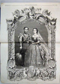 Old Antique Print Portrait Princess Wales Albert Edward Alexandria 1863 19th