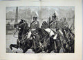 Old Antique Print 1882 War Royal Review Troops Egypt Guards Passing Queen 19th