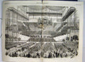 Original Old Antique Print 1857 Great Handel Festival Crystal Palace Orchestra