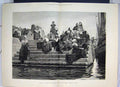 Old Antique Print 1880 Women Boulogne Fishermen Waiting Boats Steps Water 19th