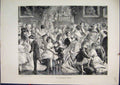 Original Old Antique Print Juvenile Ball Families Dancing Party 1870 Victorian