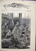 Old Antique Print National Society Aid Sick Wounded 1870 Ladies Committee 19th