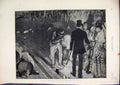 Original Old Antique Print 1873 London Sketches Tasting Wine Dockyard Fine Art