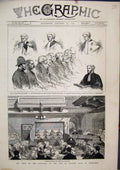 Old Antique Print Trial Directors Glasgow Bank High Court Justiciary 1879 19th
