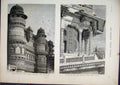 Original Old Antique Print View Palace King Pal Gwalior Zenana Fort Agra 1875