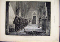 Original Old Antique Print 1874 Call Arms Spain Men Rifles Guards Fine Art 19th