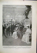 Old Antique Print 1903 King Queen Italy Paris Visit Hotel De Ville Loubet 20th