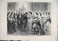 Original Old Antique Print 1872 Evening Party Prussia House Men Women Dancing