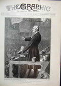 Old Antique Print 1903 Mr Balfour Speaking Drill Hall Sheffield Drawing 20th