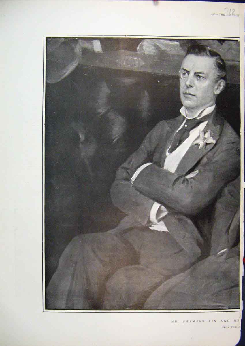 Old Antique Print 1903 Political Crisis George Hamilton Balfour Ritchie 20th