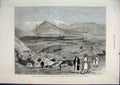 Old Antique Print Cabul Bala Hissar City Upper Part Citadel 1879 Mountain 19th