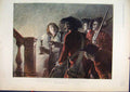 Original Old Antique Print 1897 Colour Siers Bull Earlstoun Candle Stairs 19th