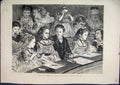 Original Old Antique Print Children Pantomime Party 1871 Covent Garden Theatre