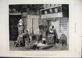 Old Antique Print 1877 Fisher Home Zuyder Zee Grandpa Darling Little Girl 19th
