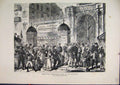 Old Antique Print 1871 Stroll Boulevards Before Capitulation Hotel Sketch 19th
