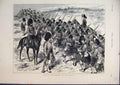 Original Old Antique Print 1873 Scottish Highlanders Siers Marching Horses 19th