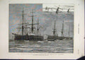 Old Antique Print 1875 Collision Irish Channel Transhipping Vanguard Crew 19th