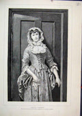Old Antique Print C1880 Portrait Dolly Varden Royal Academy Edgar Hanley 19th