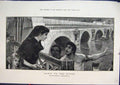 Original Old Antique Print Men Woman Children 1879 River Boat Bridge Fine Art