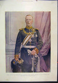 Original Old Antique Print Portrait C1850 Prince Henry Netherlands Schwerin 19th