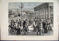 Old Antique Print Queen Visit Baden-Baden 1880 Conversation Haus Fine Art 19th
