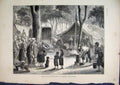 Original Old Antique Print 1870 Wounded Sier Nancy Tent Hospital War Children
