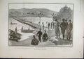 Original Old Antique Print French Army Manoeuvres Valley Rhone 1903 River 20th
