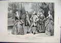 Original Old Antique Print 1888 Pompadour New Play Haymarket Theatre Tableau