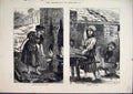 Original Old Antique Print 1871 Brickyards England Girls Punching Holes Sifting
