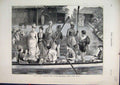 Original Old Antique Print 1877 India Poonah Boat Club River Women Victorian