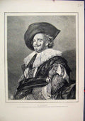 Original Old Antique Print 1872 Portrait Cavalier Bethnal Green Museum Victorian